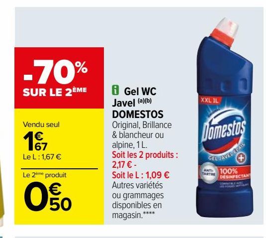 Gel WC Javel DOMESTOS