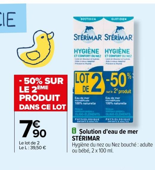 Solution d´eau de mer STERIMAR