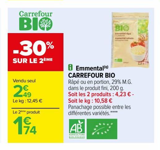 emmental Carrefour Bio