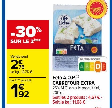 Feta a.o.p. CARREFOUR EXTRA