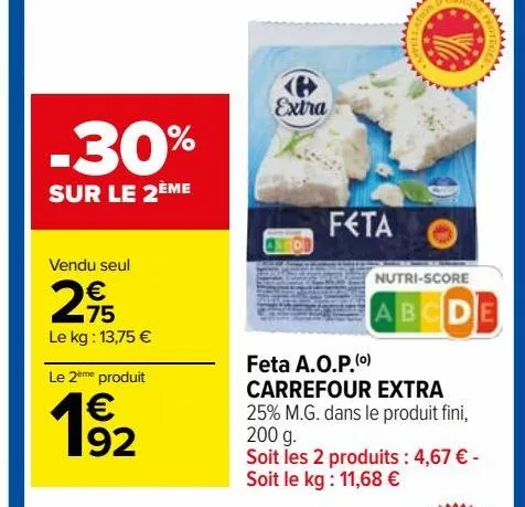 feta a.o.p. carrefour extra