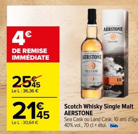 Scotch whisky Single Malt AERSTONE