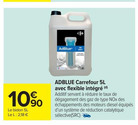 ADBLUE Carrefour 5L avec flexible integre
