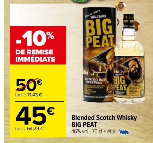 Blended Scotch whisky BIG PEAT