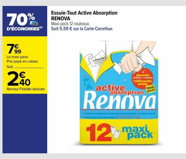 essuie tout Active Absorption Renova