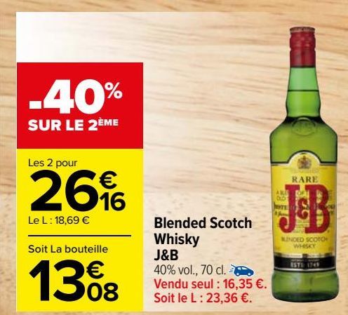 Blended Scotch whisky J&B
