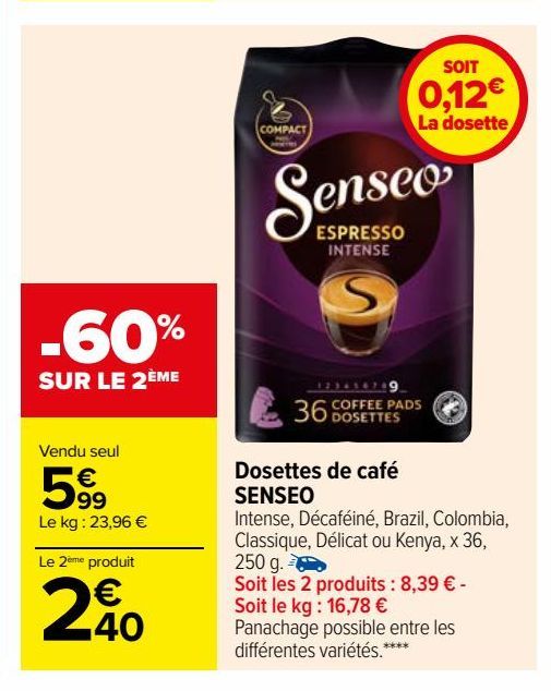 Dosettes de café Senseo