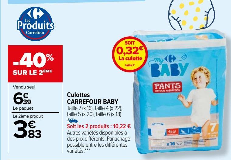 culottes Carrefour Baby