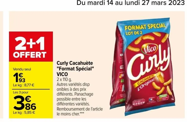 curly cacahuete format special vico