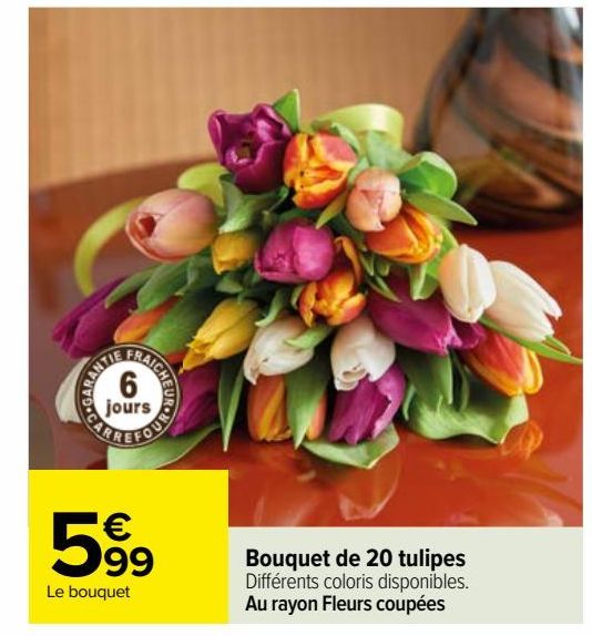 Bouquet de 20 tulipes