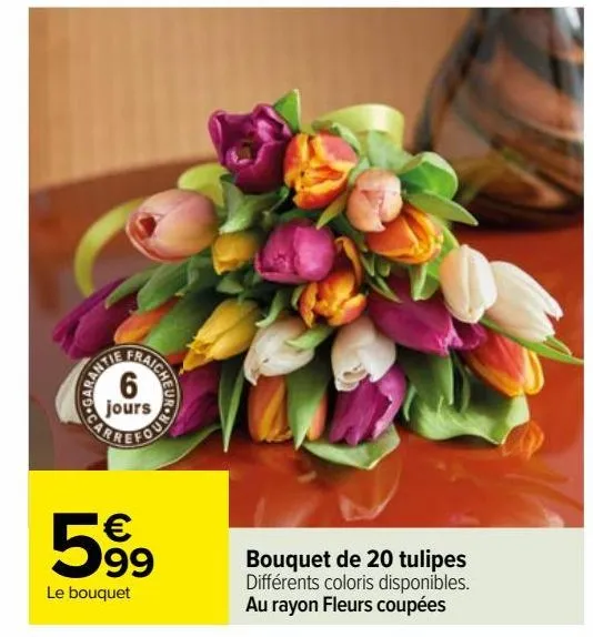 bouquet de 20 tulipes