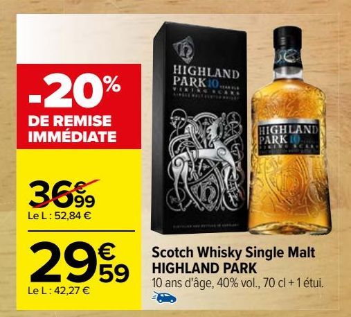 Scotch whisky single Malt HIGLAND PARK