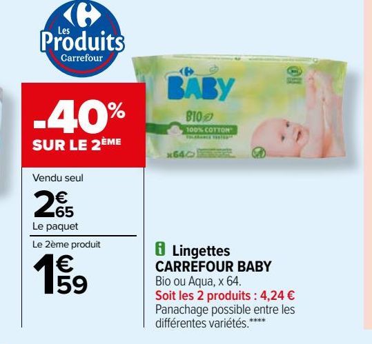 lingettes Carrefour Baby