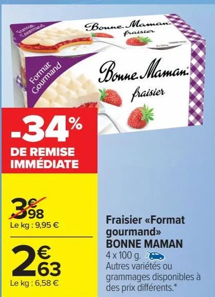 fraisier <format gourmand> bonne maman