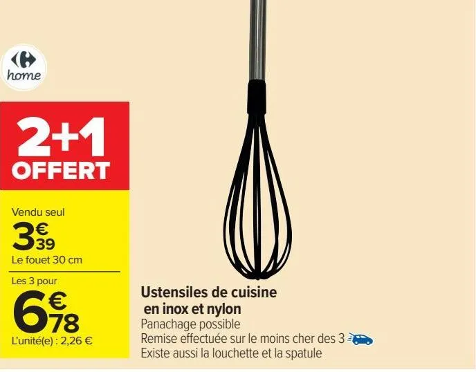 ustensiles de cuisine en inox et nylon