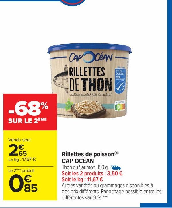 Rillettes de poisson CAP OCÉAN