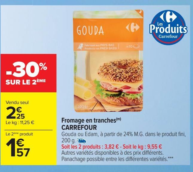 Fromage en tranches CARREFOUR