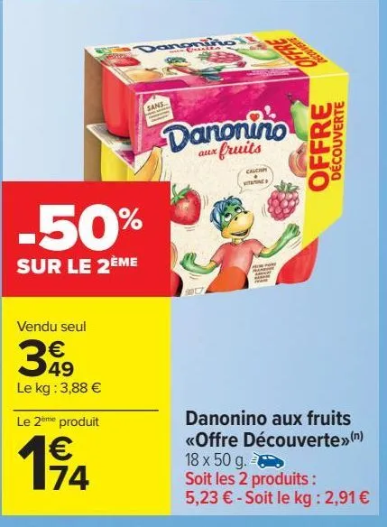 danonino aux fruits <offre découverte>