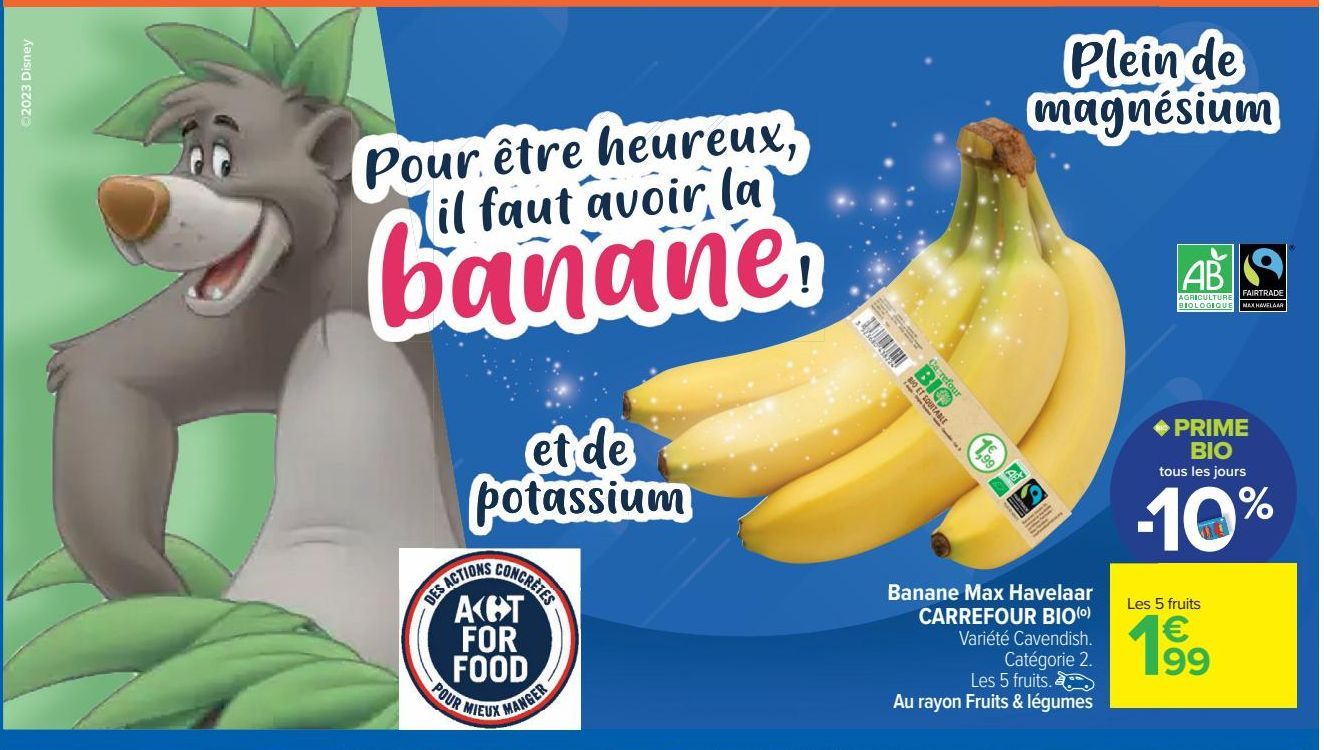 Banane Max Havelaar CARREFOUR BIO