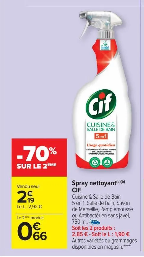 spray nettoyant cif