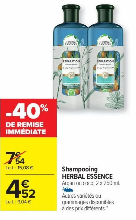 shampooing herbal essence