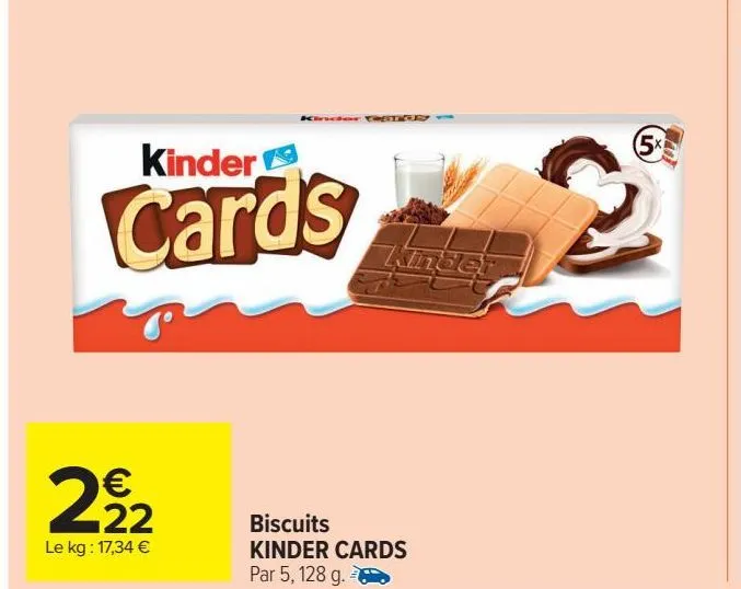 biscuits kinder cards