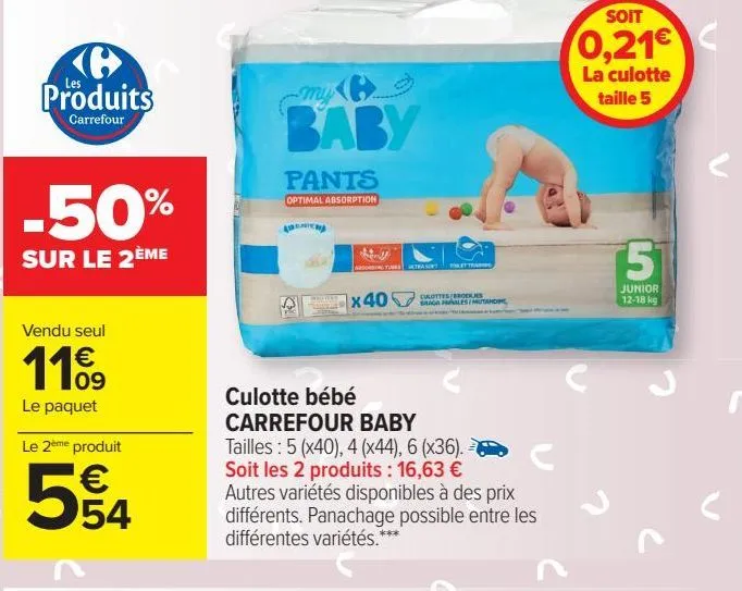 culotte bébé carrefour baby