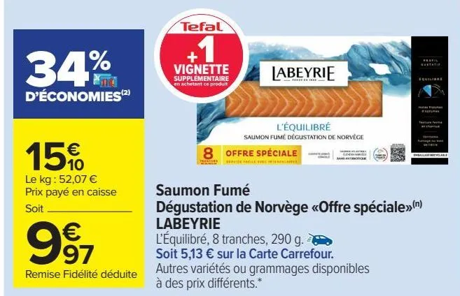 saumon fumé dégustation de norvège <offre spéciale> labeyrie