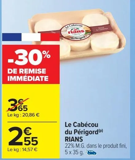 le cabécou du périgord rians