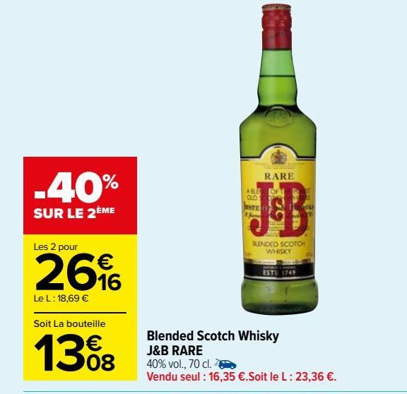 Blended Scotch Whisky J&B RARE