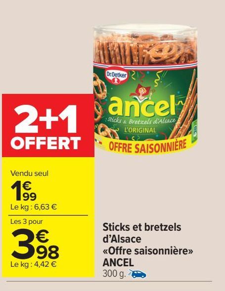 Sticks et bretzels d'Alsace <Offre saisonnière> ANCEL