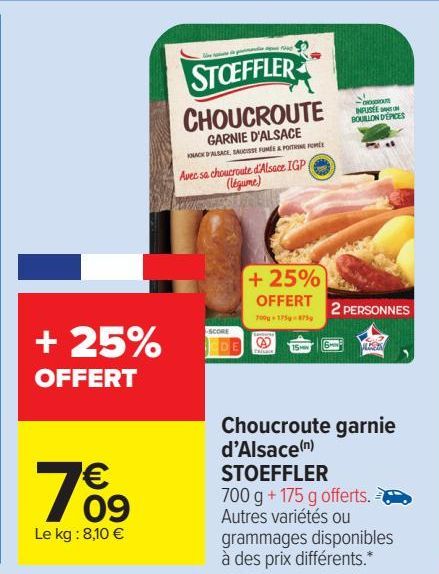 Choucroute garnie d'Alsace STOEFFLER