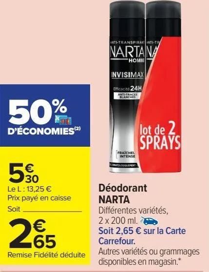 déodorant narta