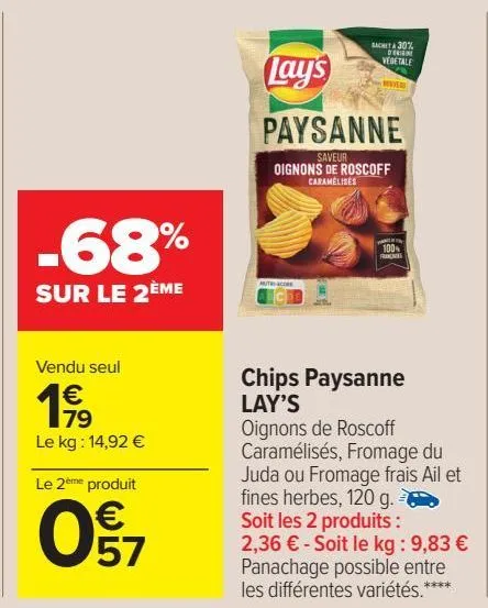 chips paysanne lay's