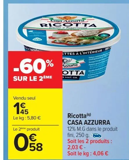 ricotta casa azzurra