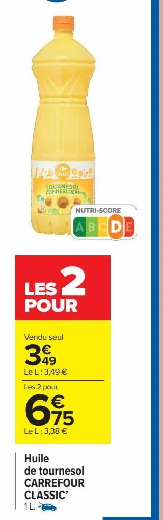 huile de tournesol carrefour classic