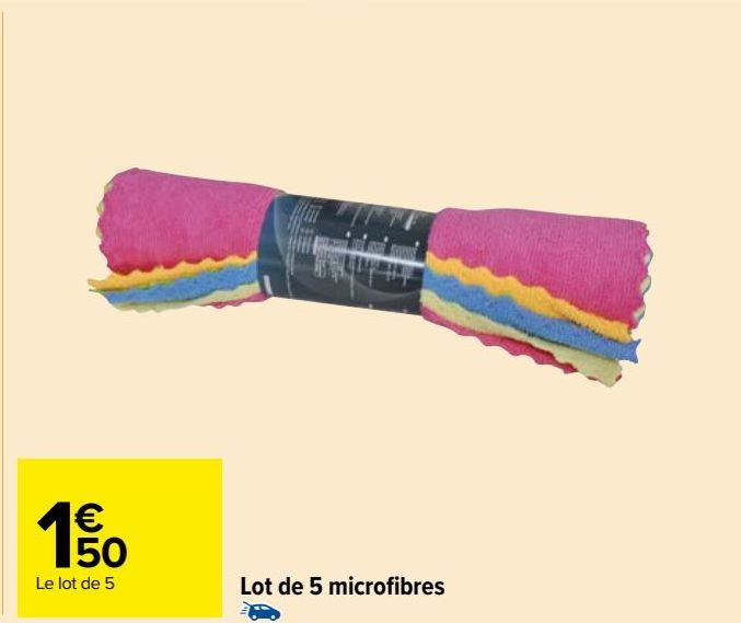Lot de 5 microfibres