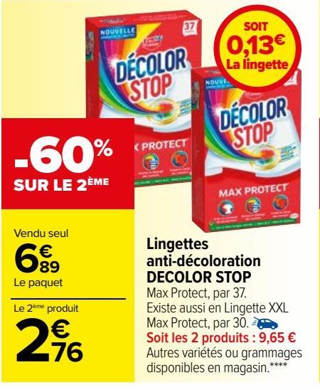Lingettes anti-décoloration DECOLOR STOP