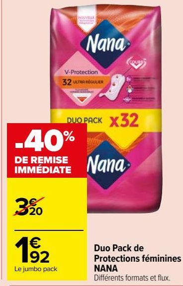Duo Pack de Protections féminines NANA