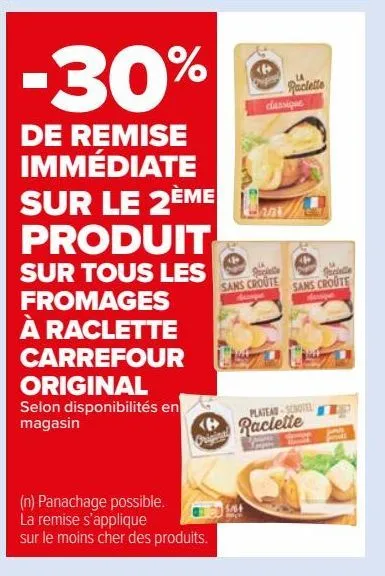 les fromages à raclette carrefour original