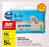 Culotte bébé CARREFOUR BABY offre à 11,09€ sur Carrefour Market