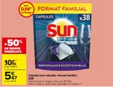 Capsules lave vaisselle <format familial> SUN offre à 5,47€ sur Carrefour Market
