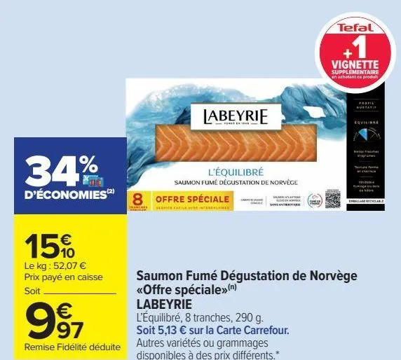 saumon fumé dégustation de norvège <offre spéciale> labeyrie