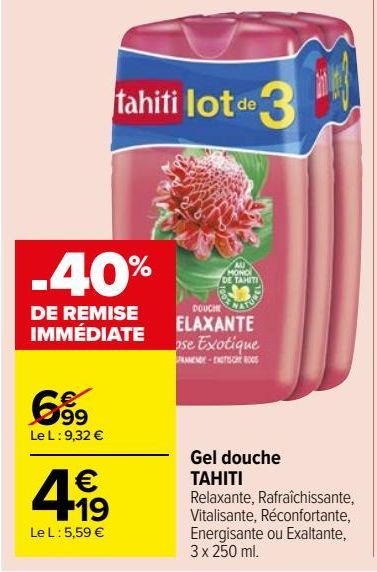 Gel douche TAHITI