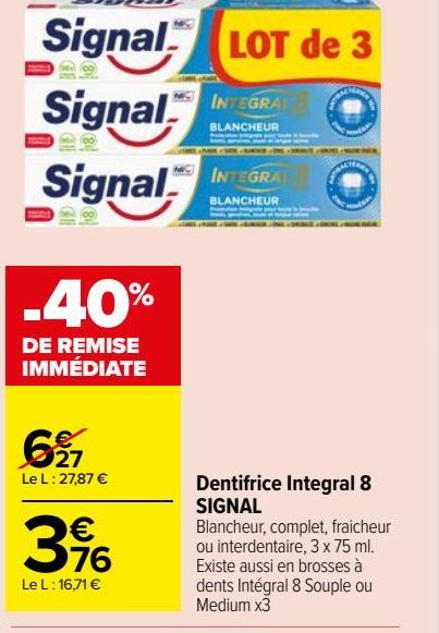 Dentifrice Integral 8 SIGNAL