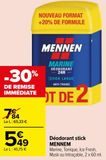 Déodorant stick MENNEM offre à 5,49€ sur Carrefour Market