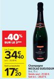 Champagne NICOLAS GUEUSQUIN  offre à 17,2€ sur Carrefour Market