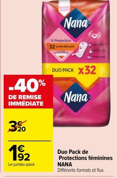 Duo Pack de Protections féminines NANA