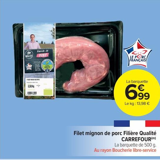 Filet mignon de porc Filière Qualité CARREFOUR