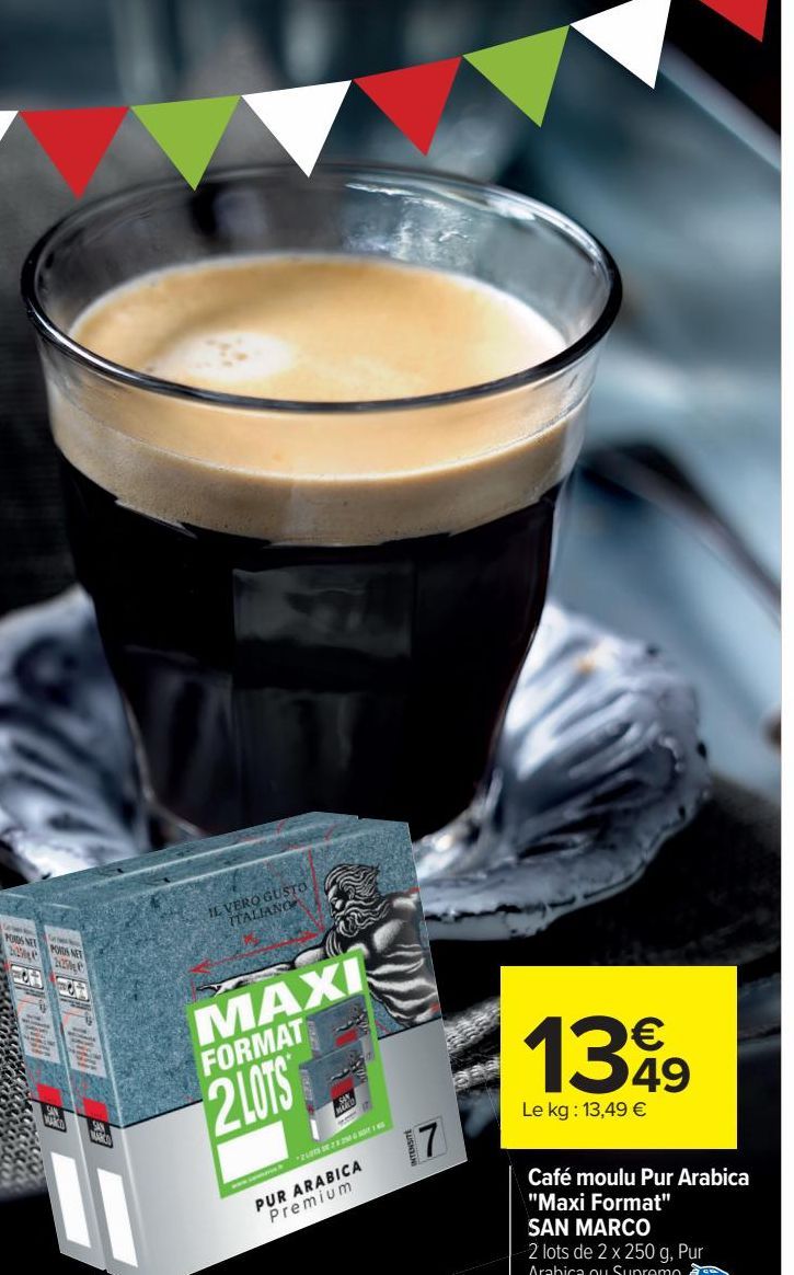Café moulu Pur Arabica "Maxi Format" SAN MARCO